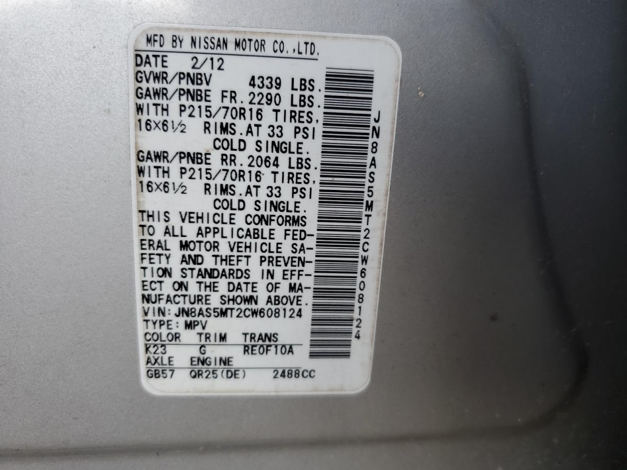 2012 Nissan Rogue - Image 12
