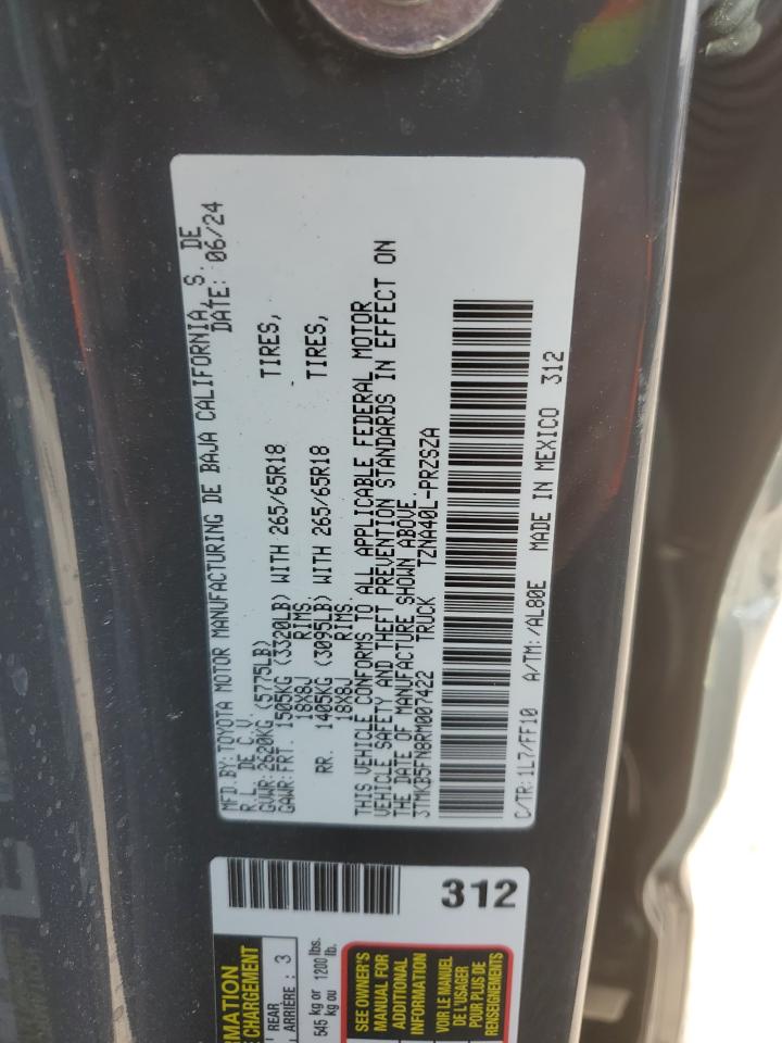 3TMKB5FN8RM007422 TOYOTA TACOMA 2024