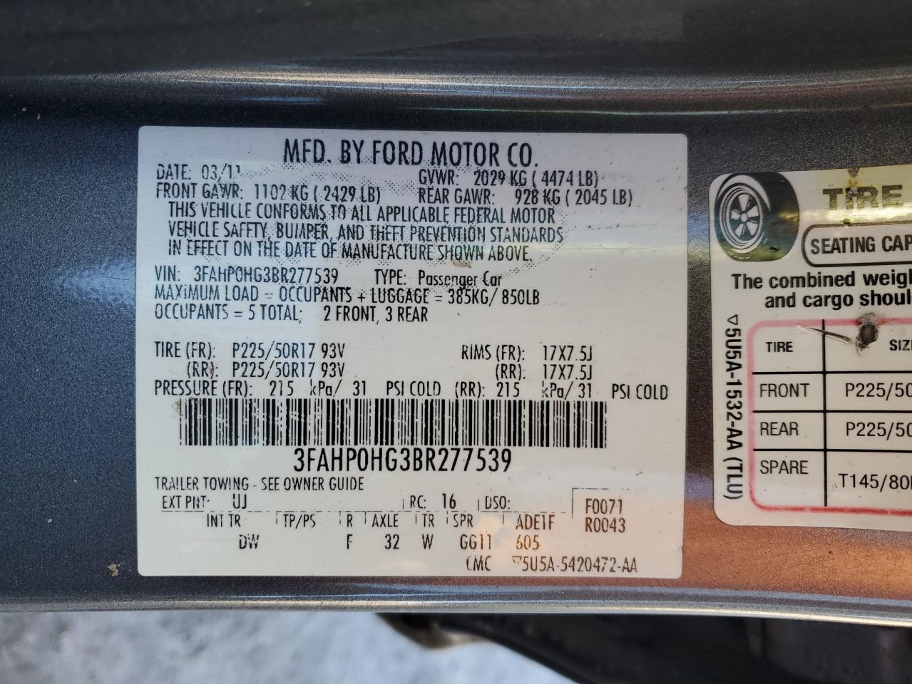2011 Ford Fusion - Image 12