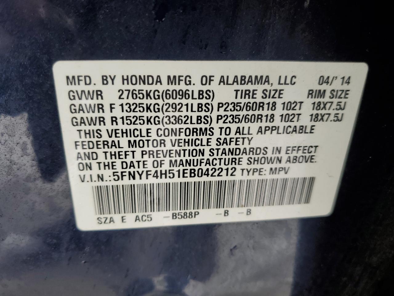2014 Honda Pilot - Image 13