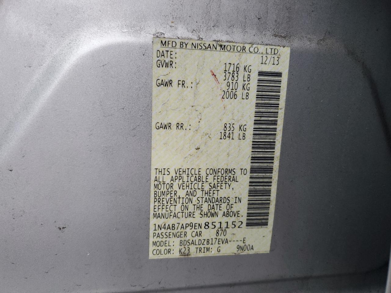 2014 Nissan Sentra - Image 14