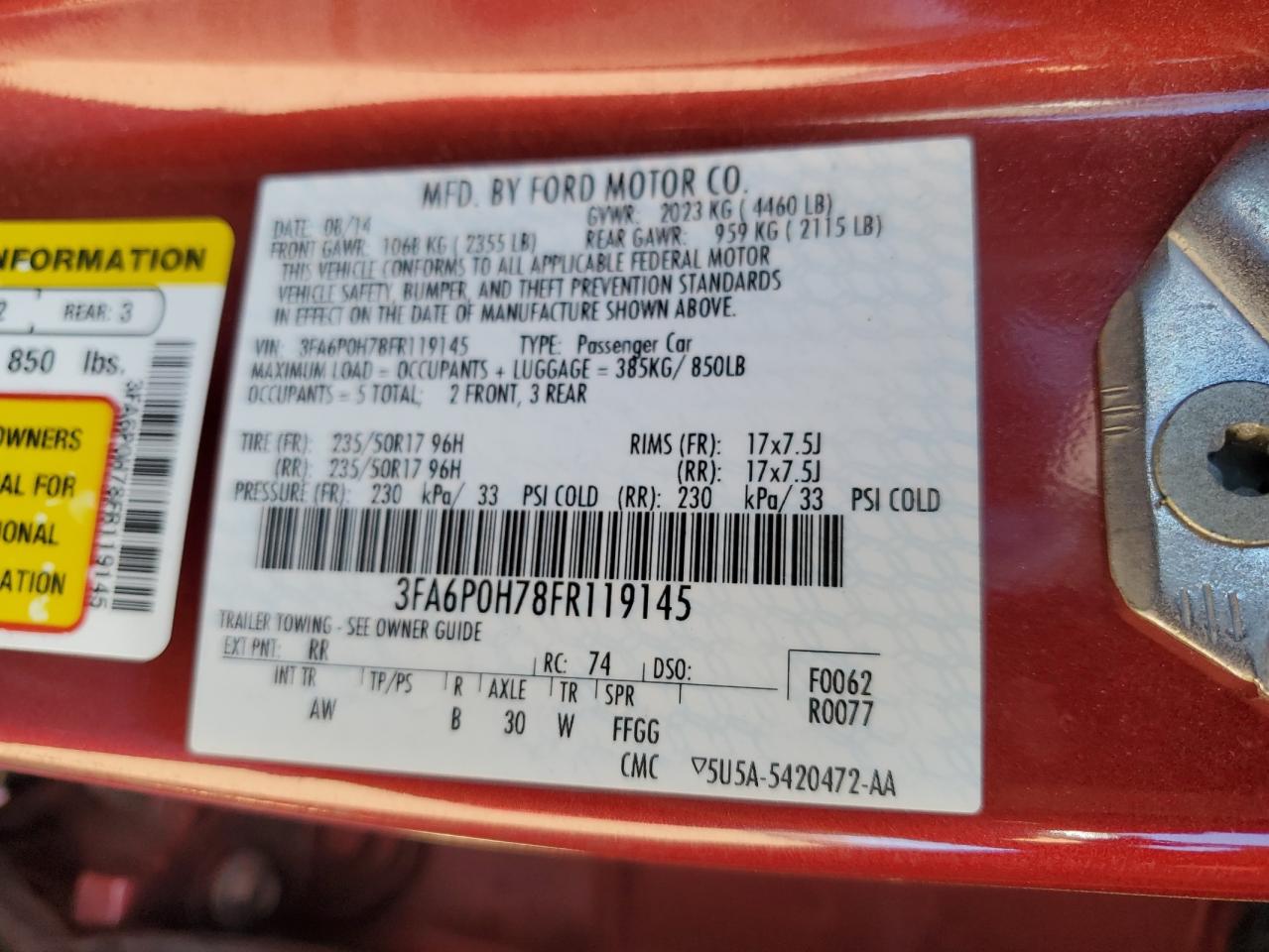 2015 Ford Fusion - Image 12