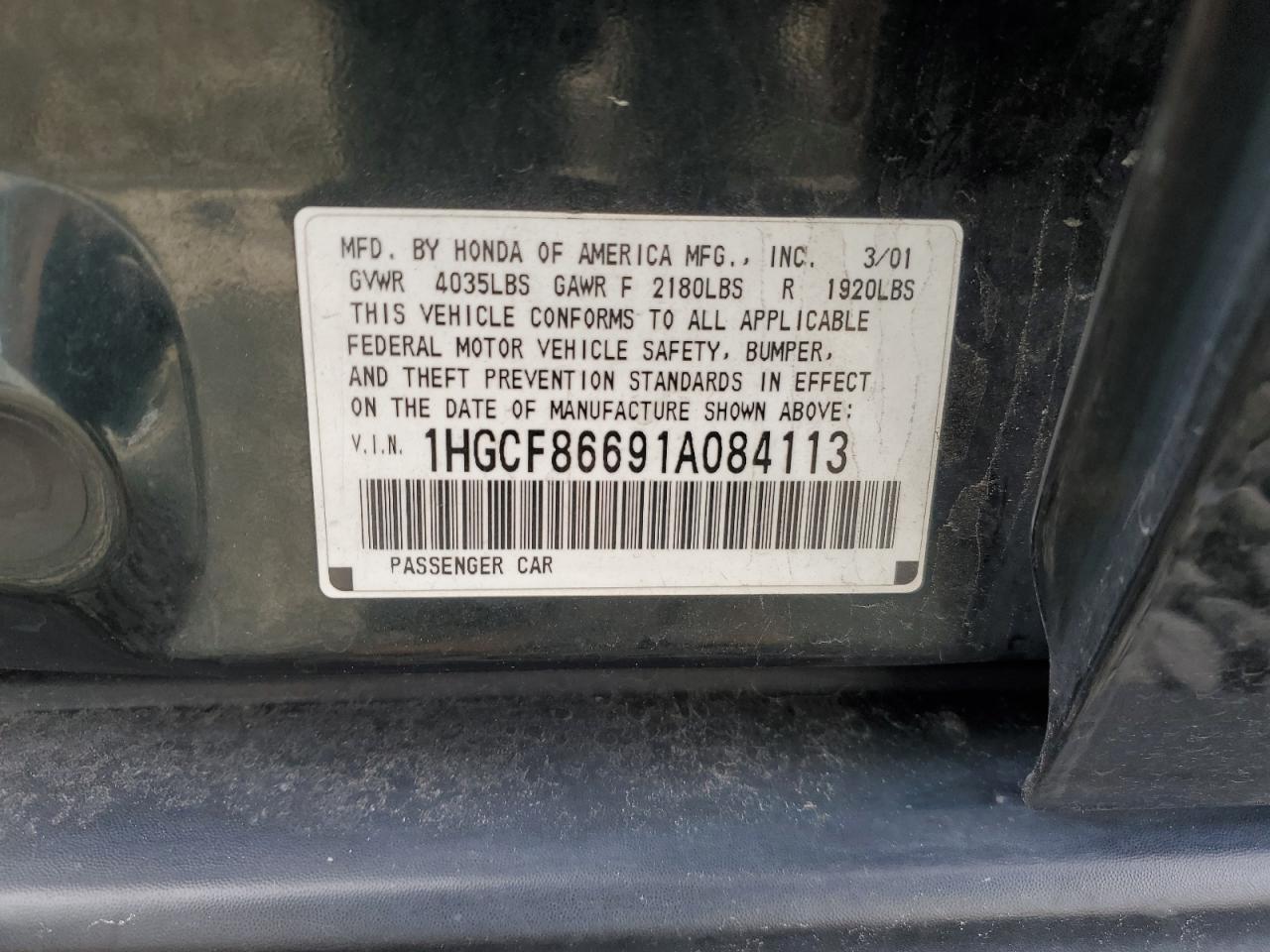2001 Honda Accord - Image 12