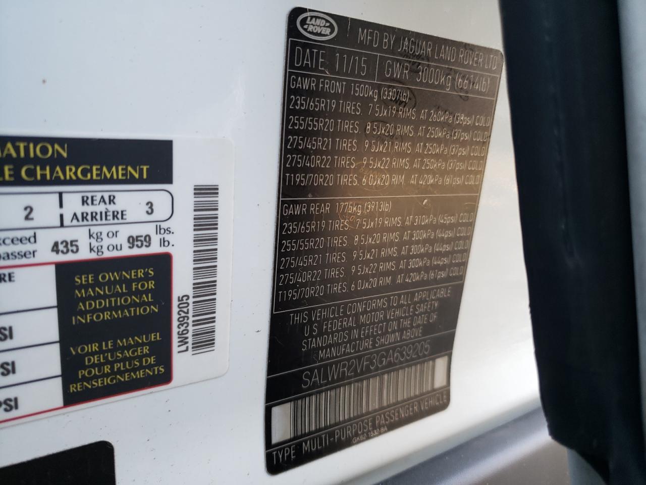 2016 Land Rover Range Rover - Image 15