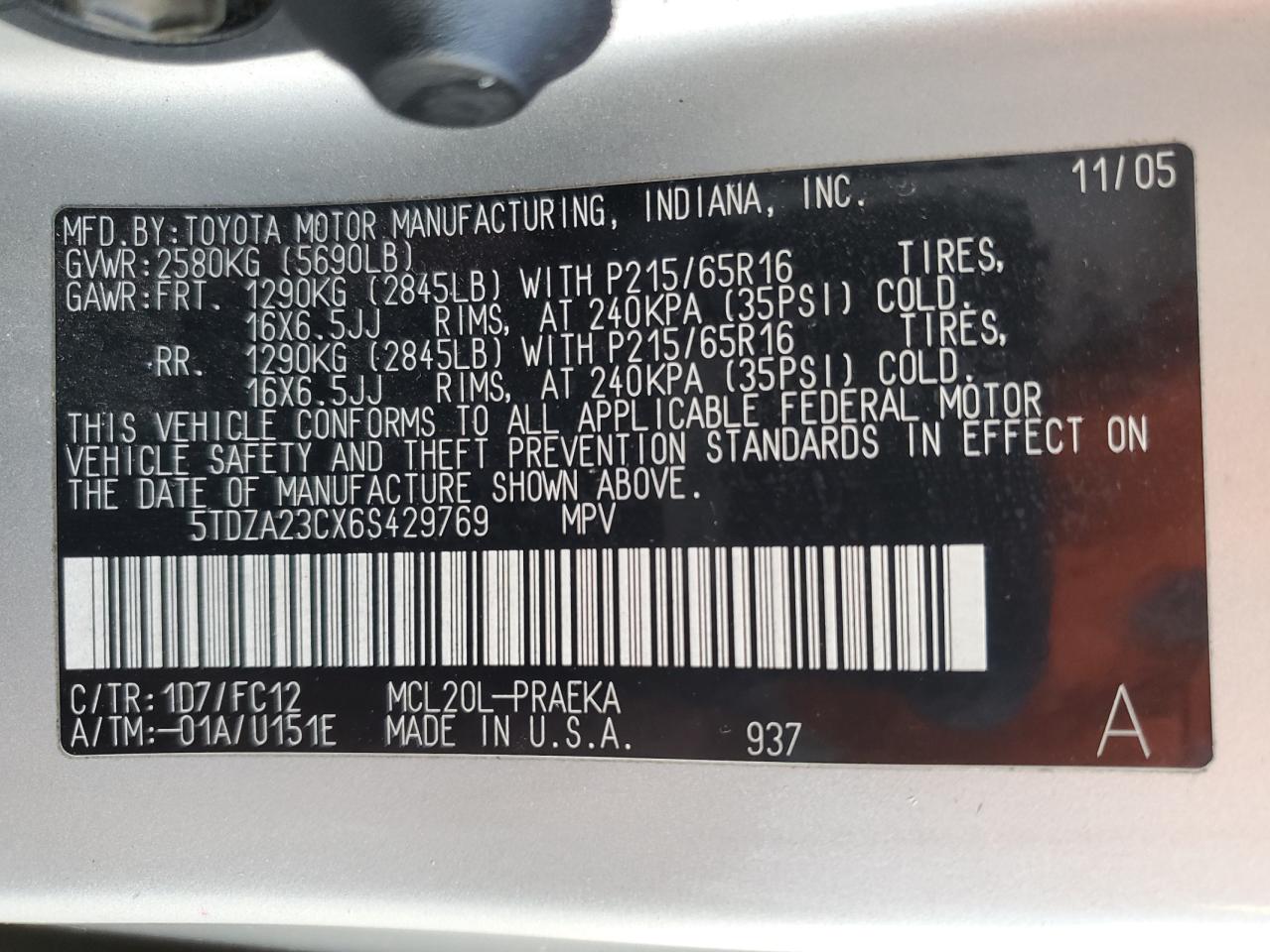 2006 Toyota Sienna - Image 15