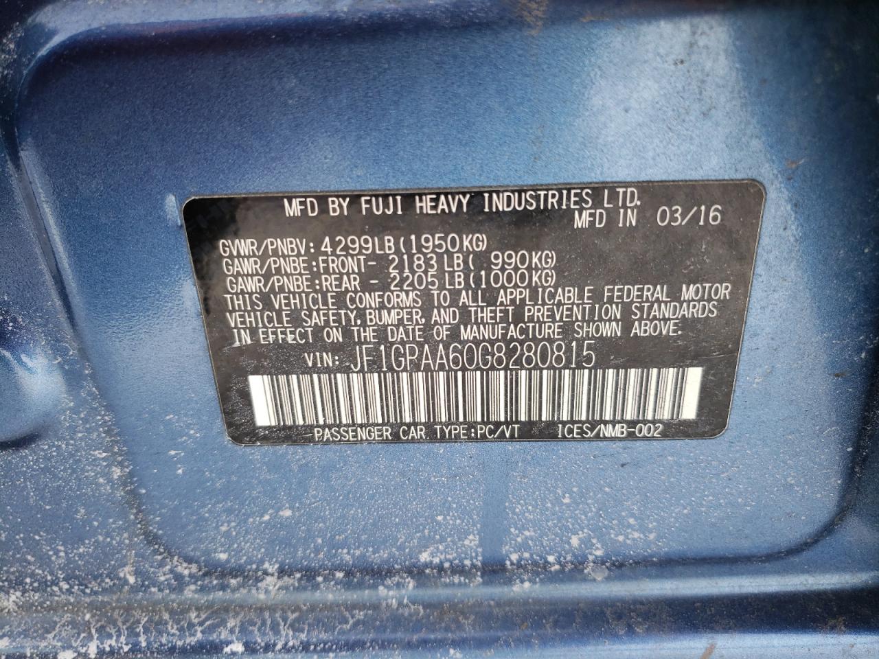2016 Subaru Impreza - Image 13