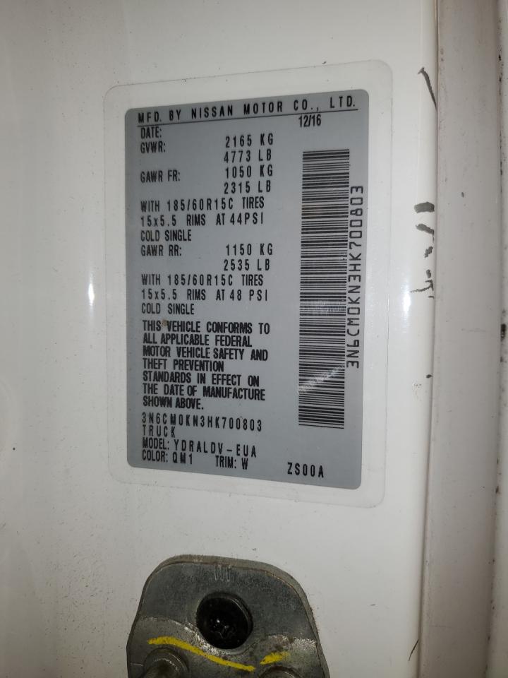 3N6CM0KN3HK700803 NISSAN NV 2017