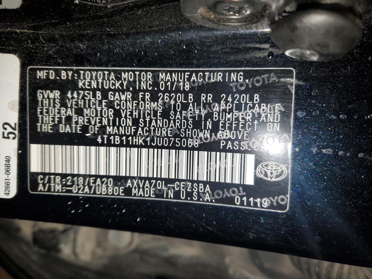 2018 Toyota Camry - Image 12