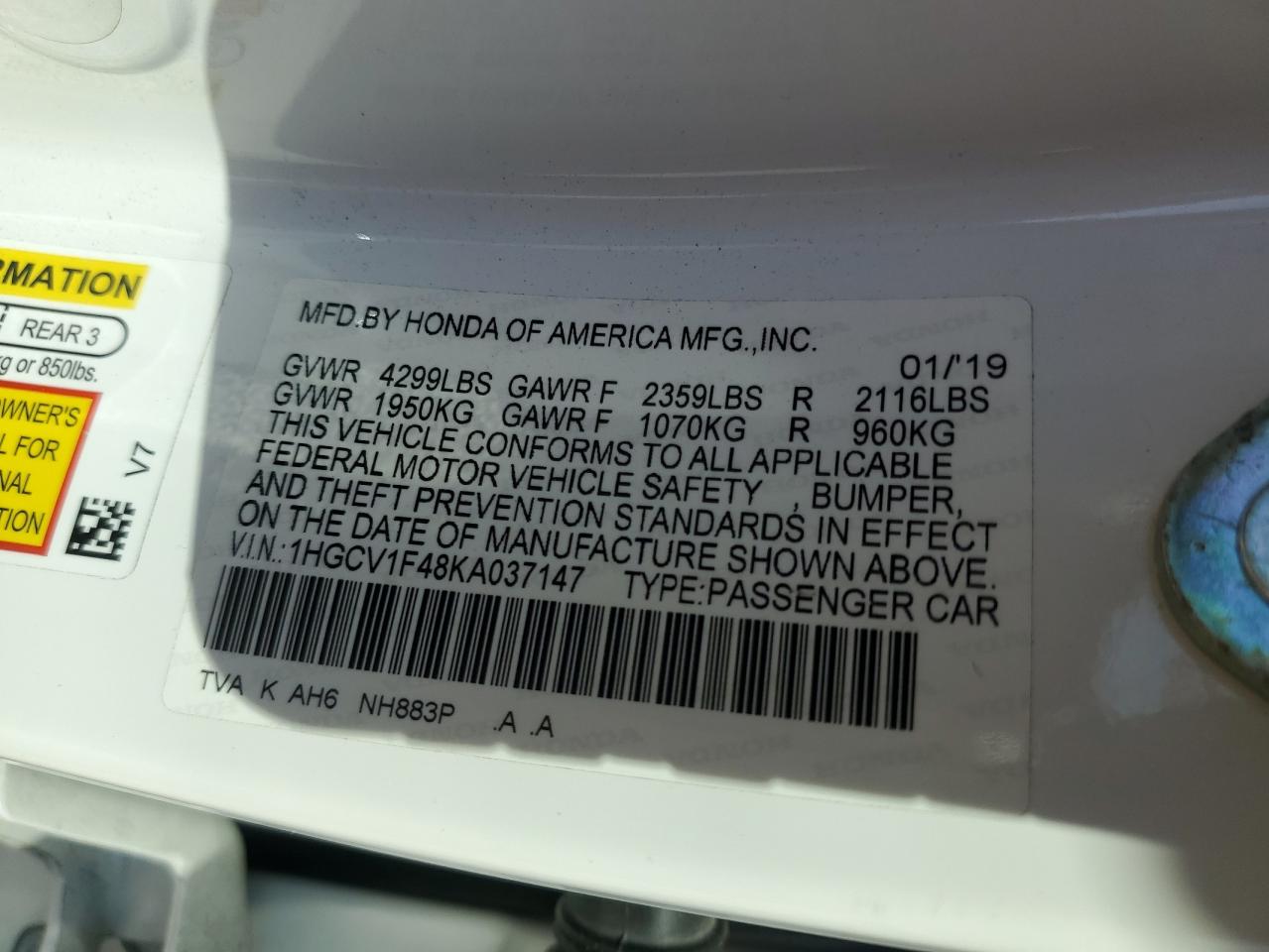 2019 Honda Accord - Image 13