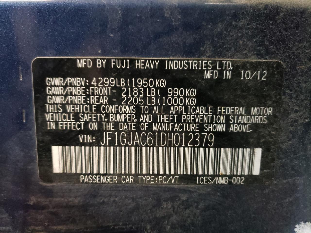 2013 Subaru Impreza - Image 12