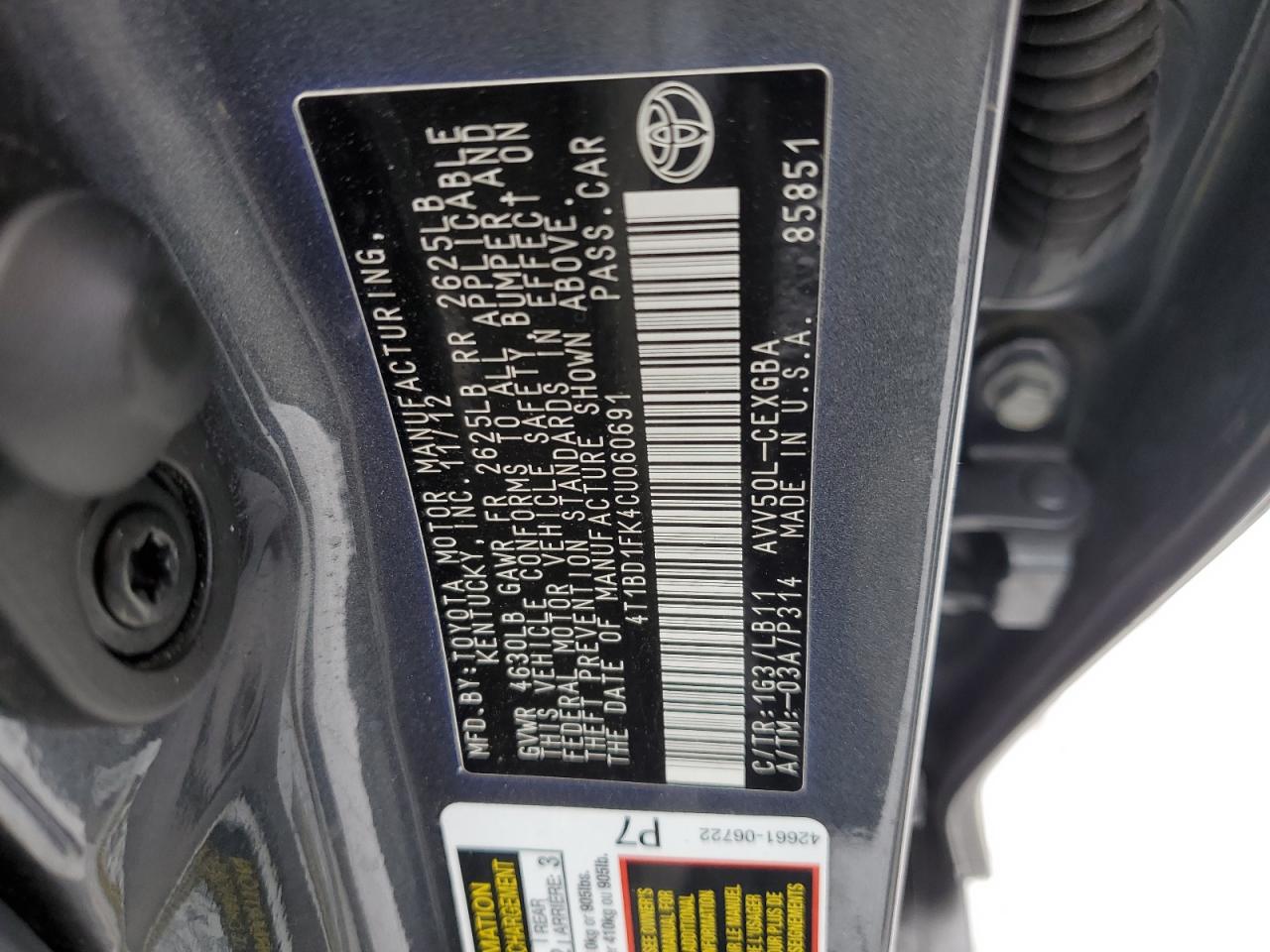 2012 Toyota Camry - Image 13