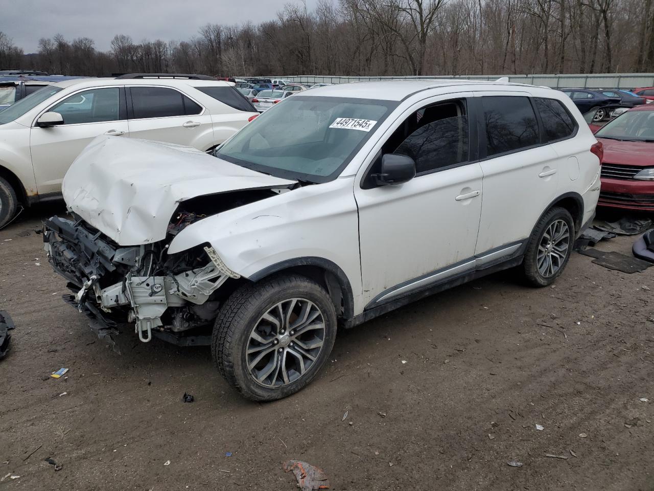 2017 Mitsubishi Outlander Es en Venta en Ellwood City, PA - Front End