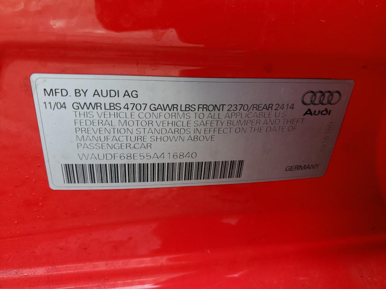 2005 Audi A4 - Image 12