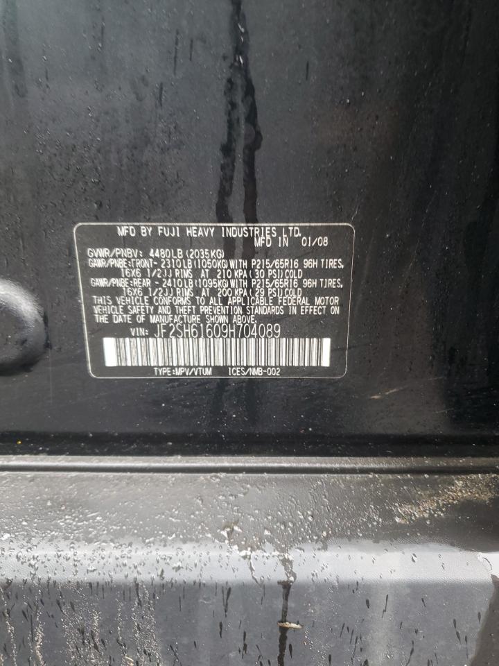 2009 Subaru Forester 2.5X VIN: JF2SH61609H704089 Lot: 44693785
