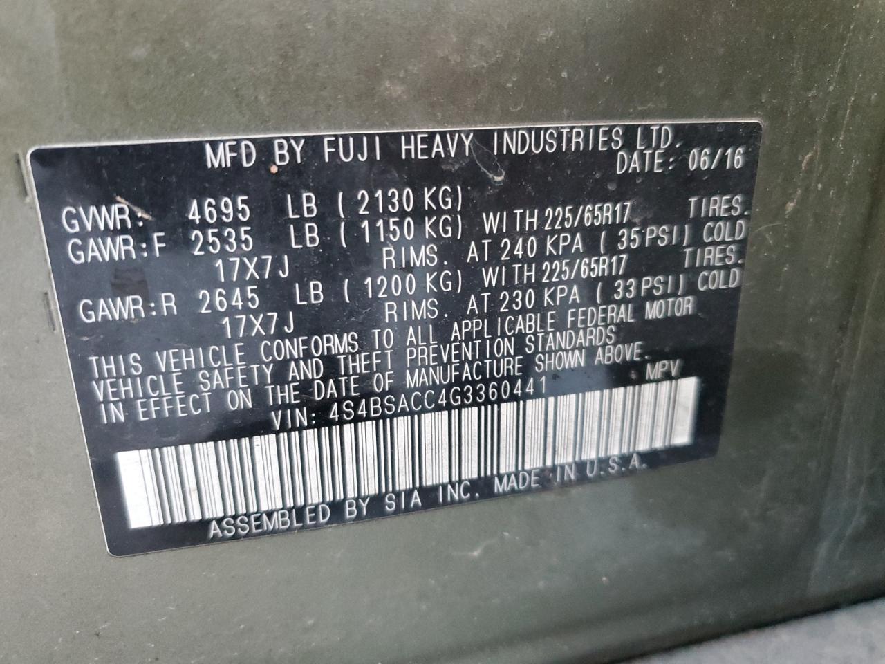 2016 Subaru Outback - Image 13