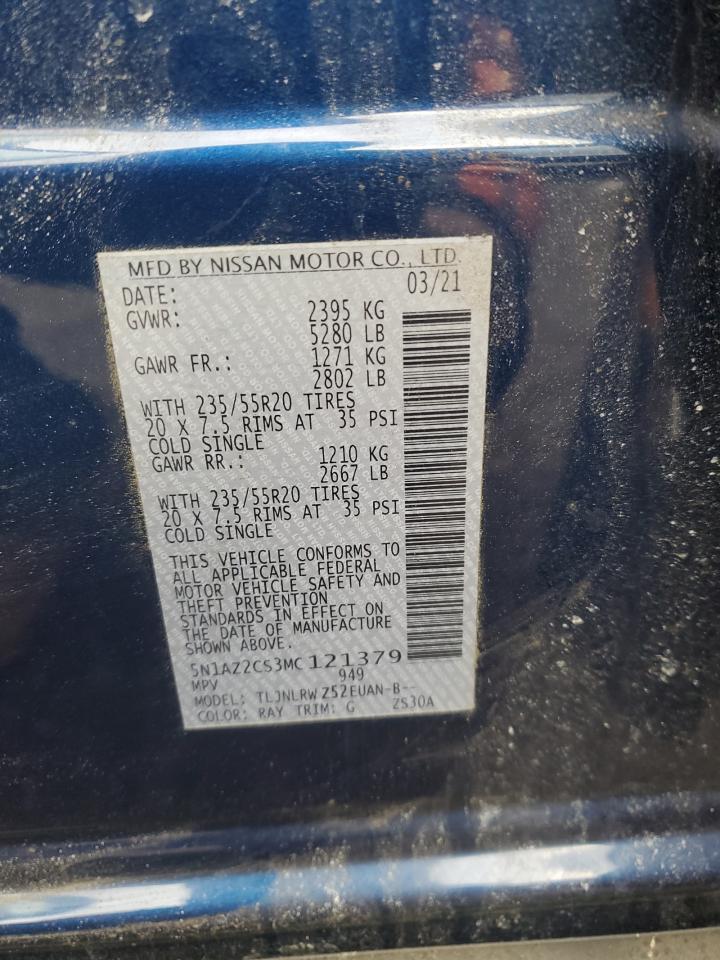 5N1AZ2CS3MC121379 NISSAN MURANO 2021