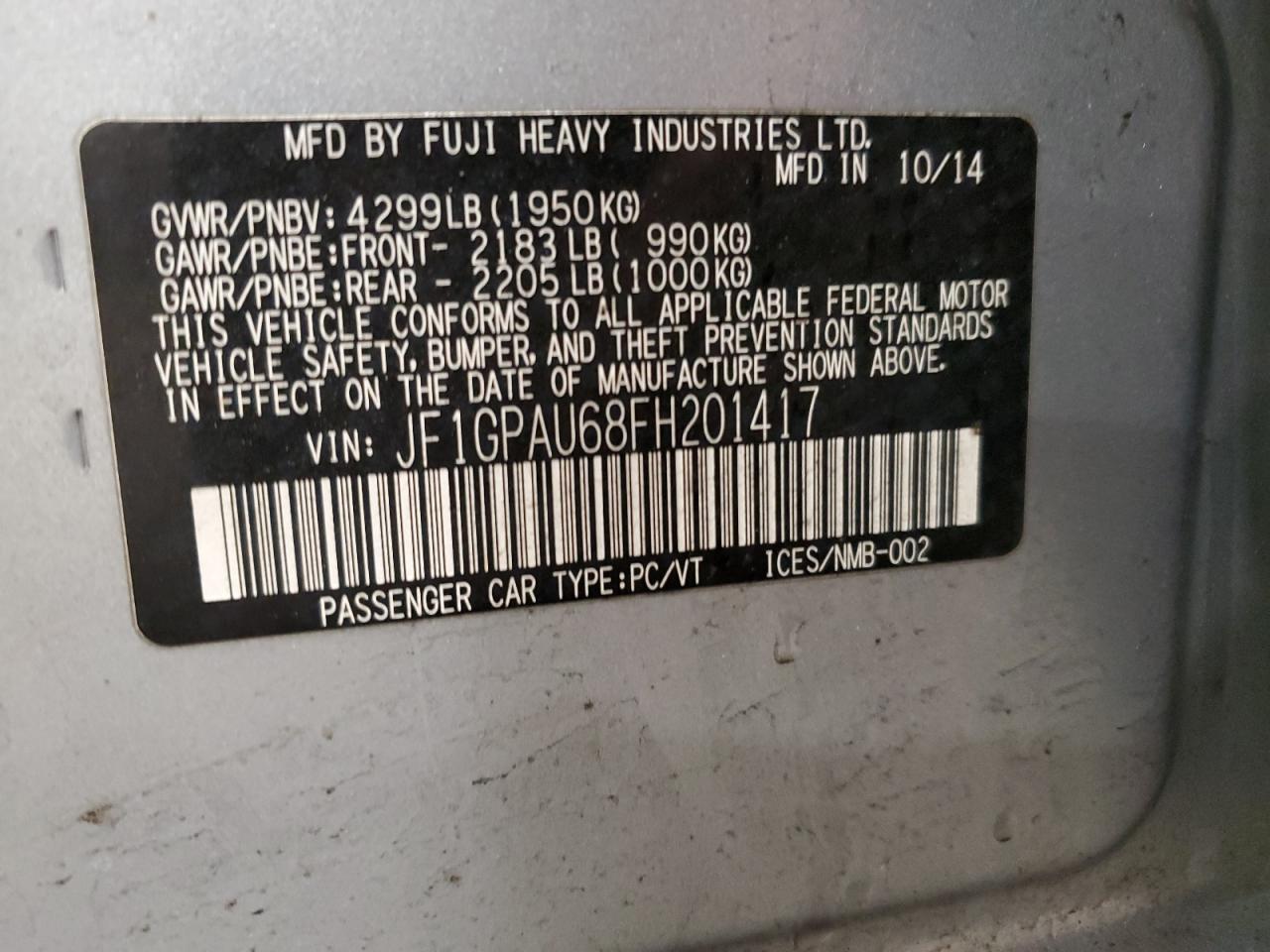 2015 Subaru Impreza - Image 13