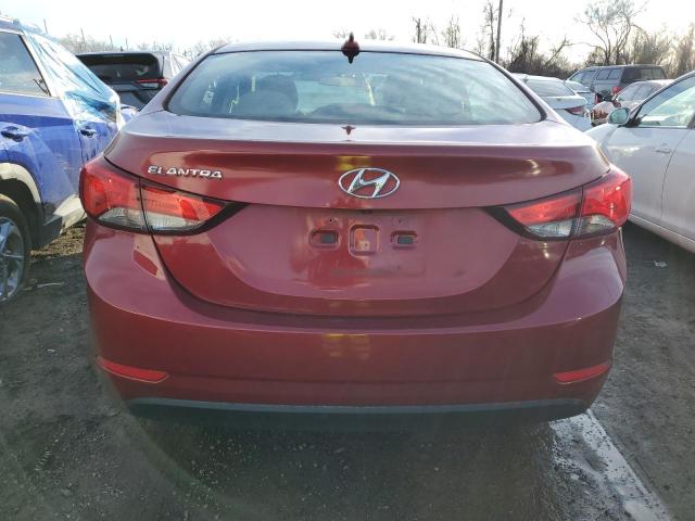  HYUNDAI ELANTRA 2016 Бургунді