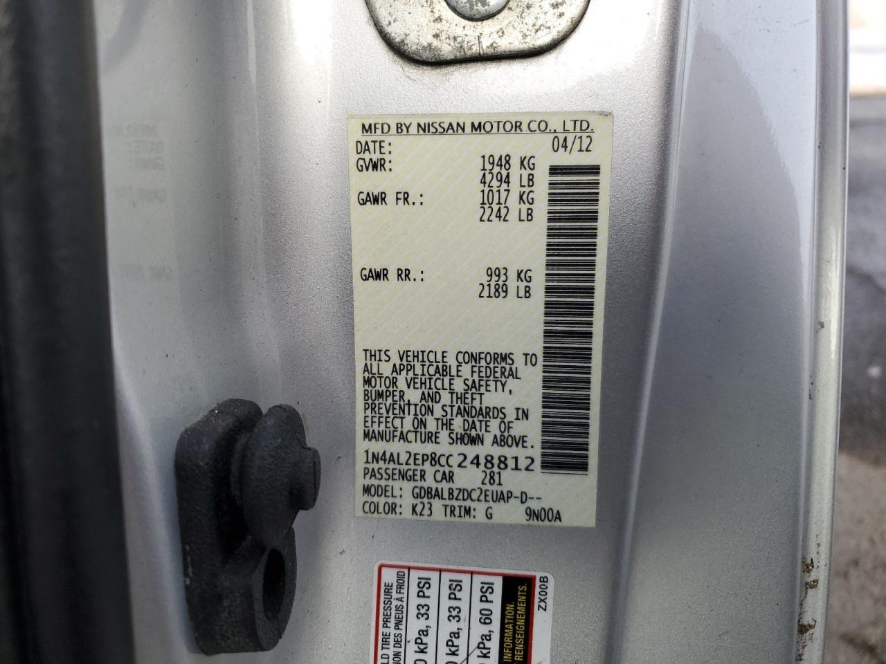 2012 Nissan Altima - Image 12