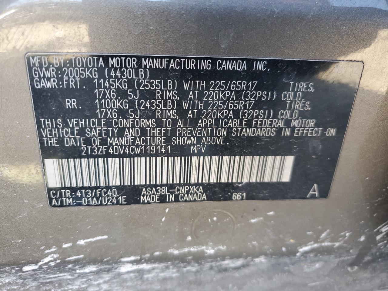 2012 Toyota RAV 4 - Image 12