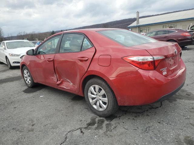  TOYOTA COROLLA 2016 Czerwony