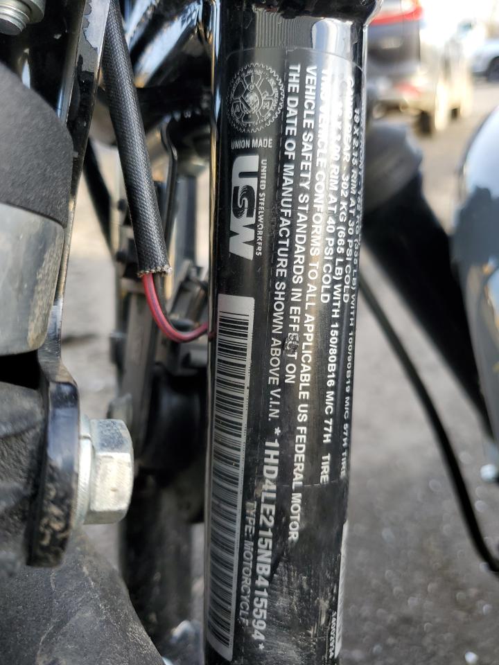 2022 Harley-Davidson Xl883 N VIN: 1HD4LE215NB415594 Lot: 47043255
