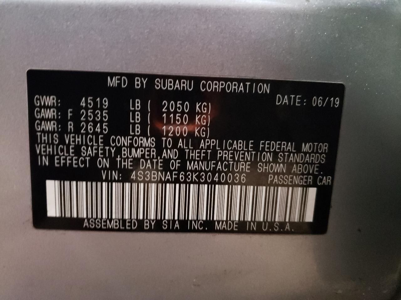 2019 Subaru Legacy - Image 12