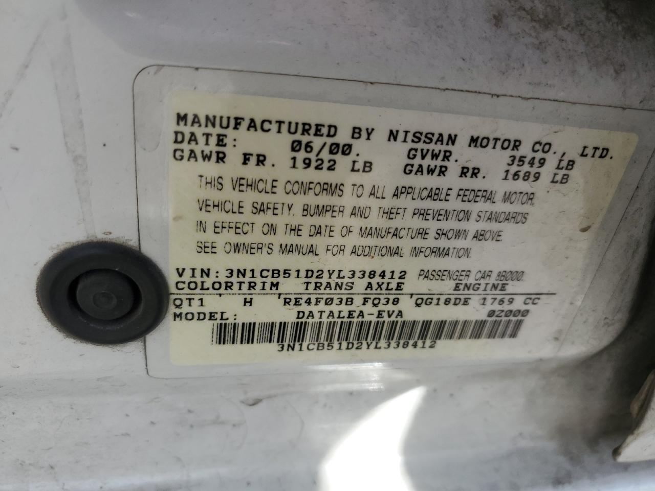 2000 Nissan Sentra - Image 15