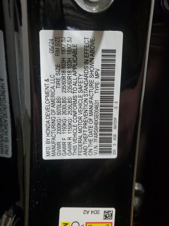 7FARS6H8XSE004631 HONDA CRV 2025