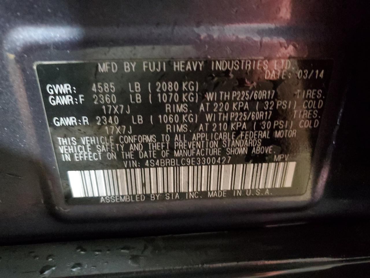 2014 Subaru Outback - Image 14