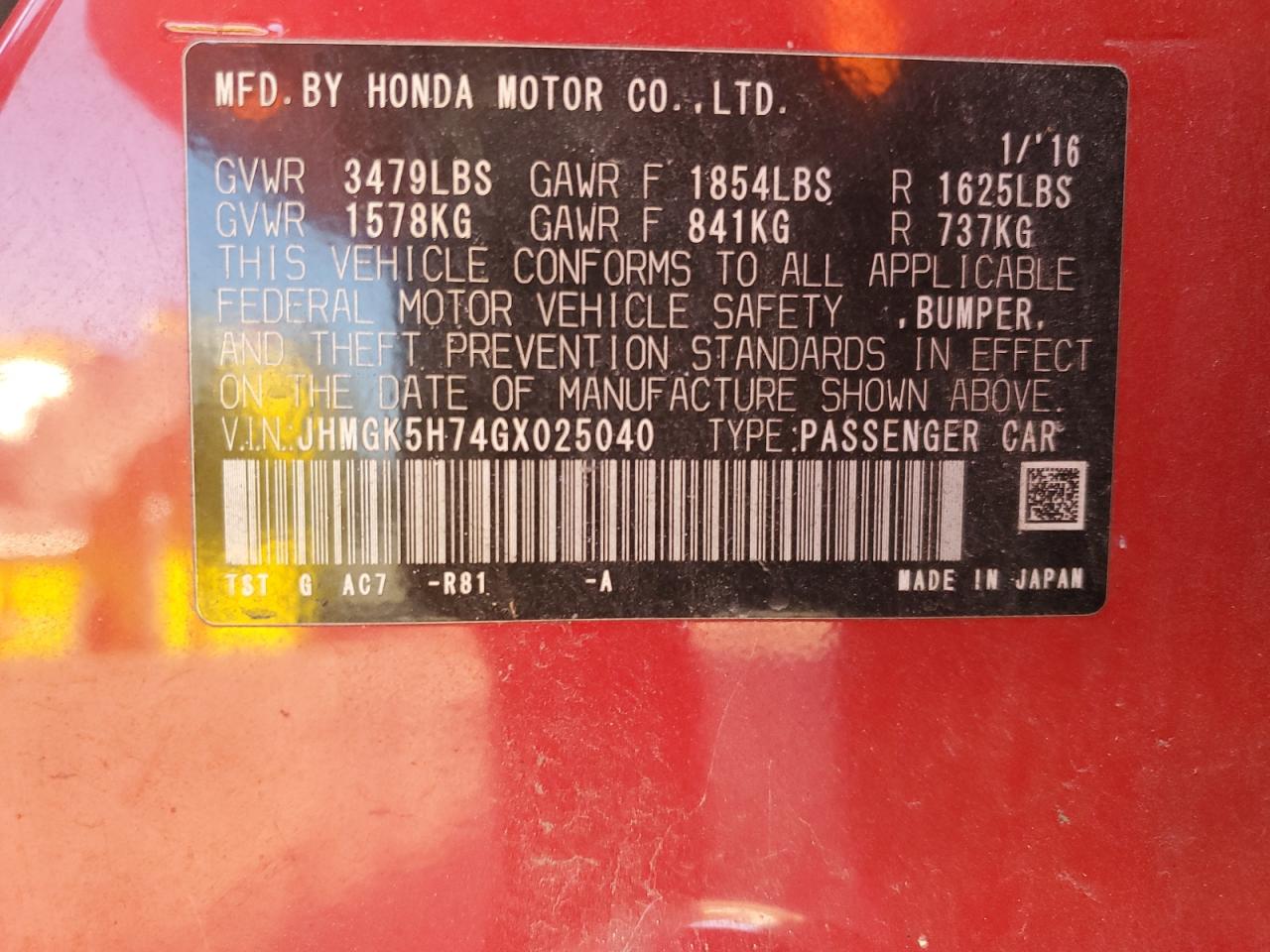 2016 Honda Fit - Image 15