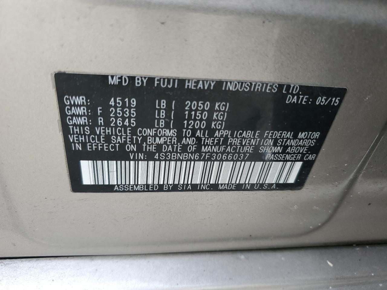 2015 Subaru Legacy - Image 15