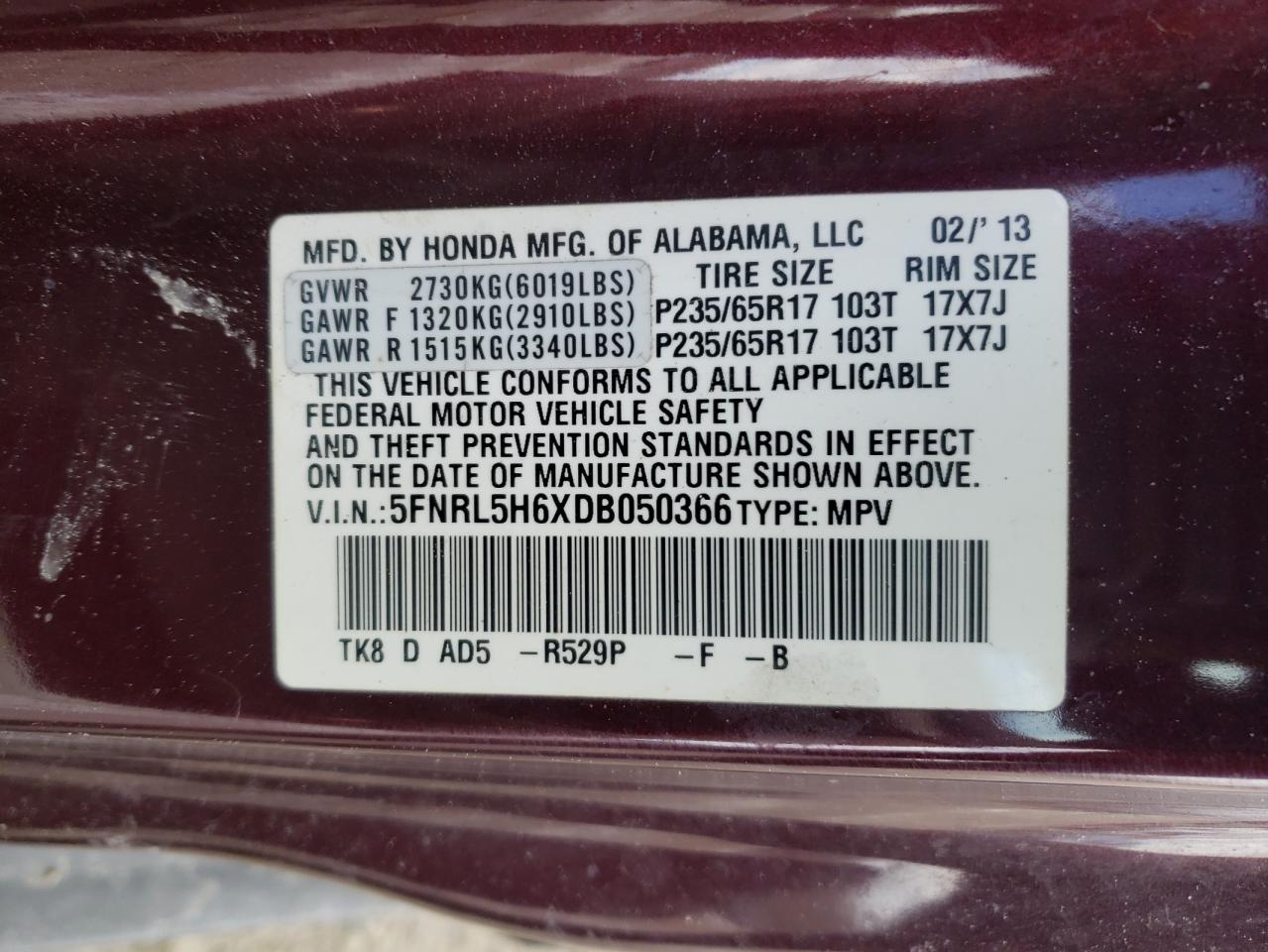 2013 Honda Odyssey - Image 15