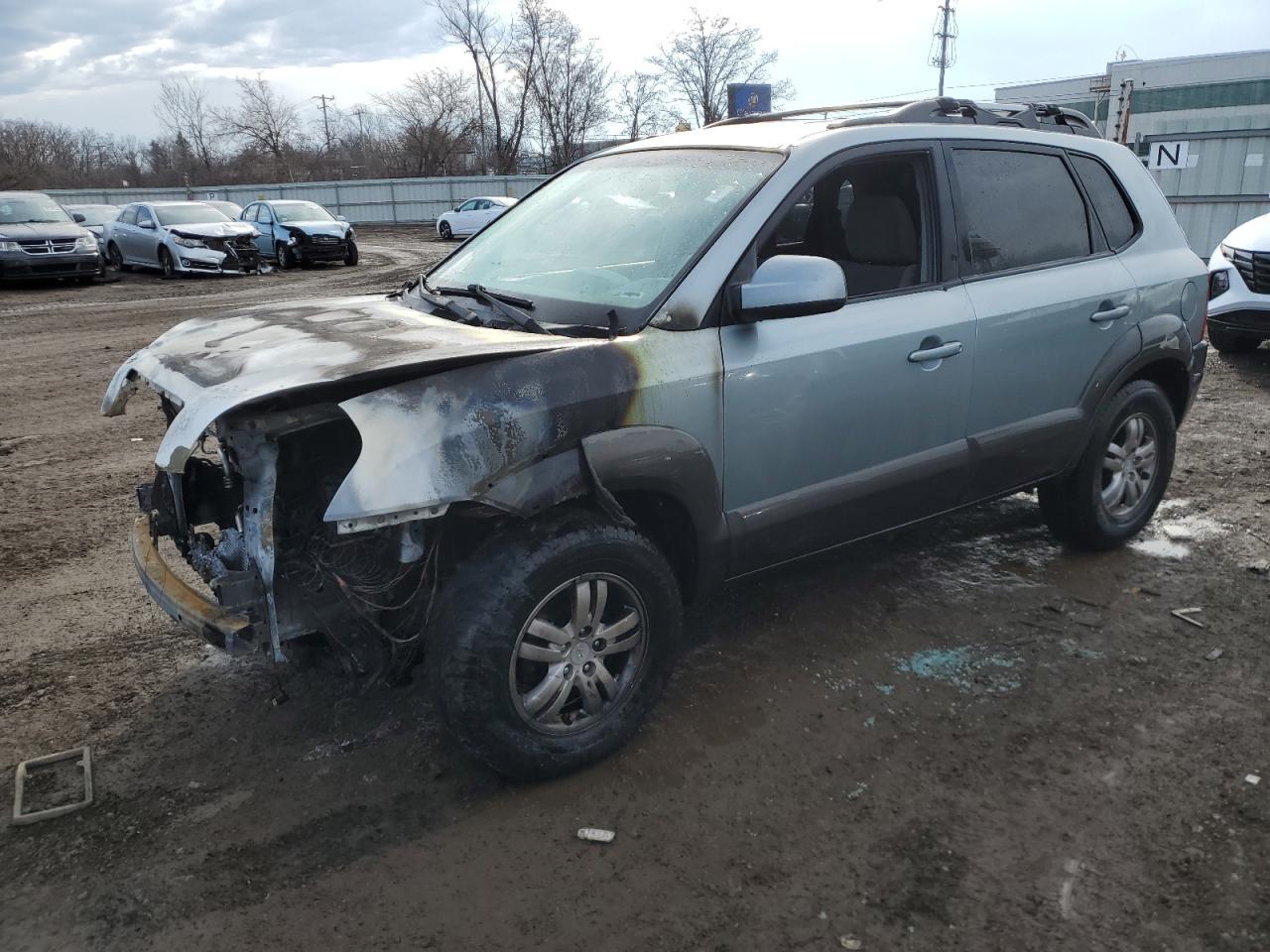 2007 Hyundai Tucson Se na sprzedaż w Chicago Heights, IL - Burn - Engine