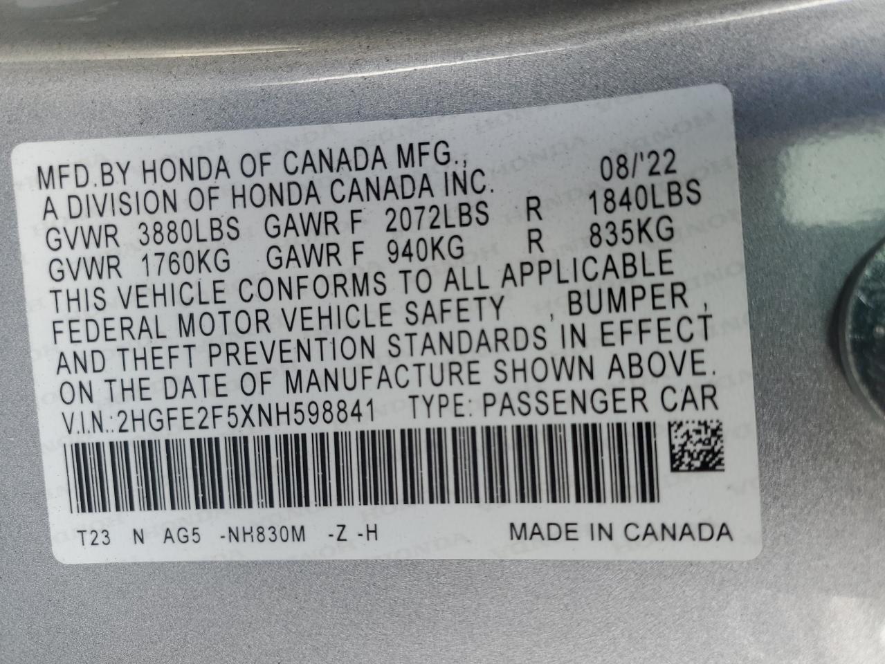 2022 Honda Civic - Image 14