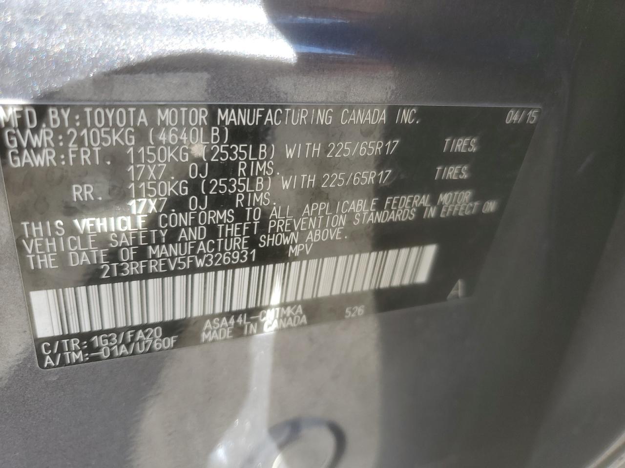2015 Toyota RAV 4 - Image 13