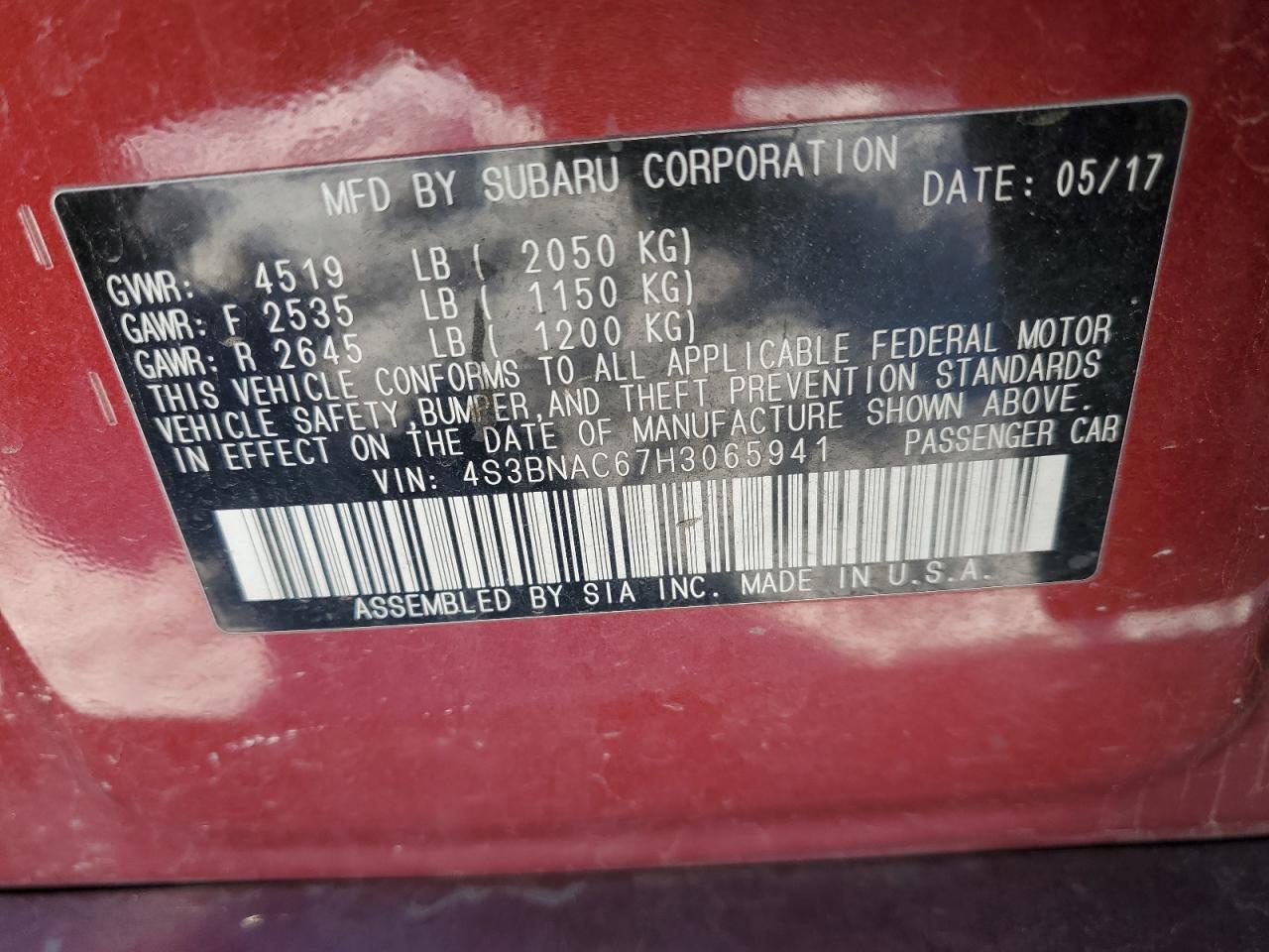 2017 Subaru Legacy - Image 12