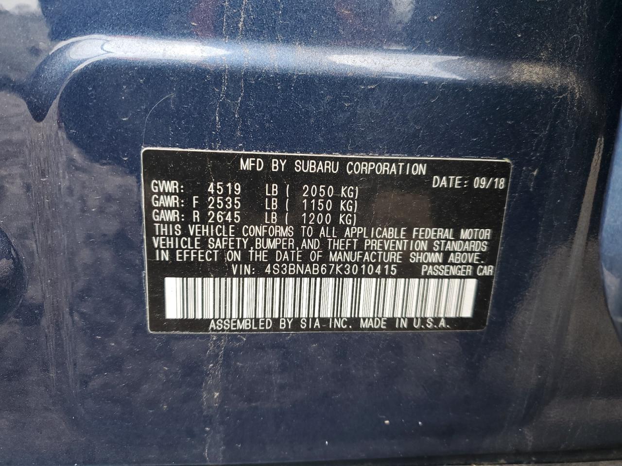 2019 Subaru Legacy - Image 12