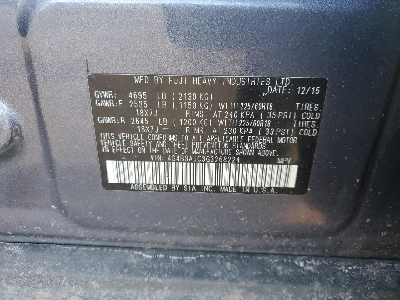 2016 Subaru Outback - Image 14