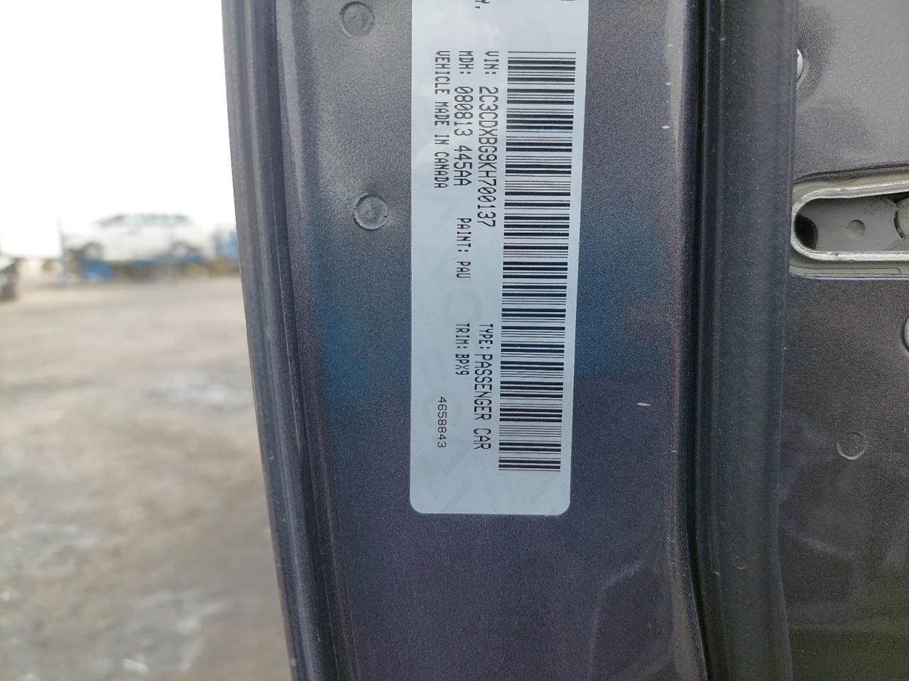 2C3CDXBG9KH700137 - 2019 Dodge CHARGER - #46956625