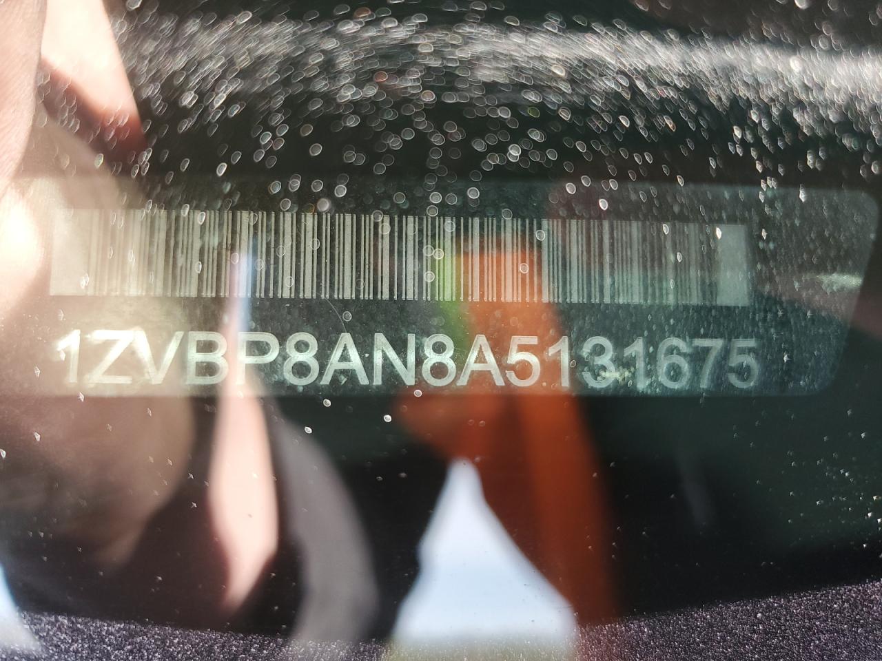 2010 Ford Mustang VIN: 1ZVBP8AN8A5131675 Lot: 45100495