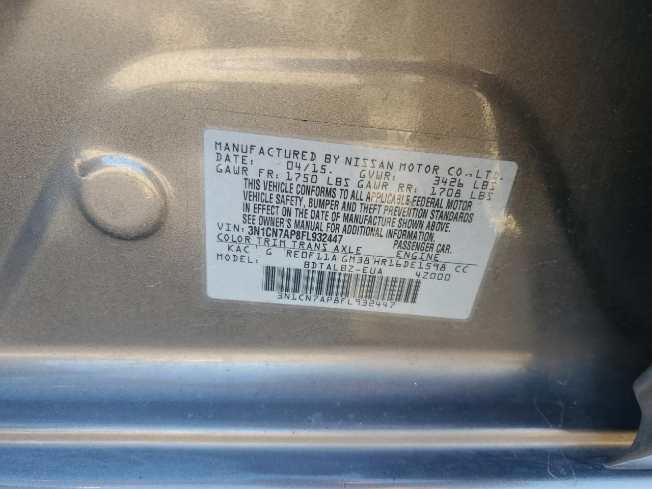 2015 Nissan Versa - Image 15