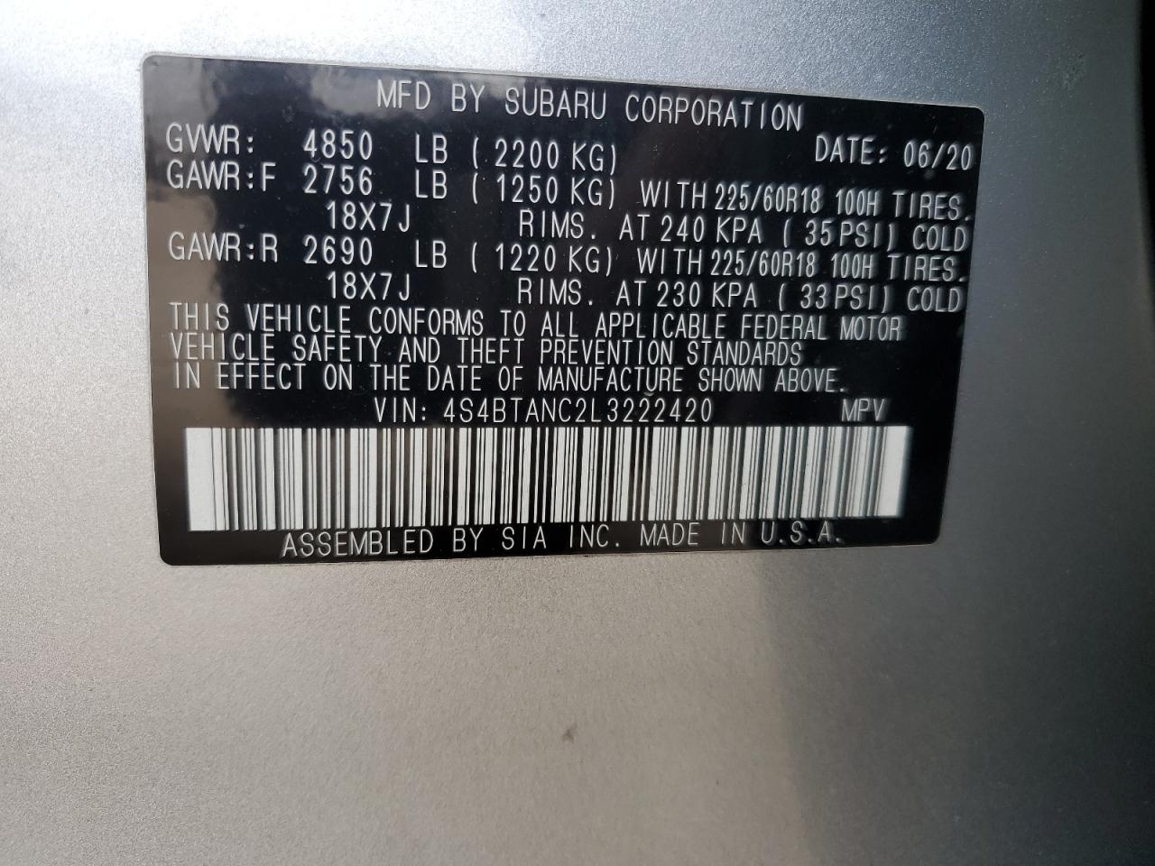 2020 Subaru Outback - Image 16