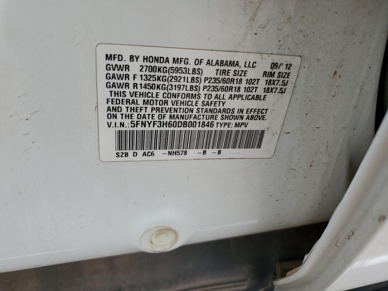 2013 Honda Pilot - Image 13