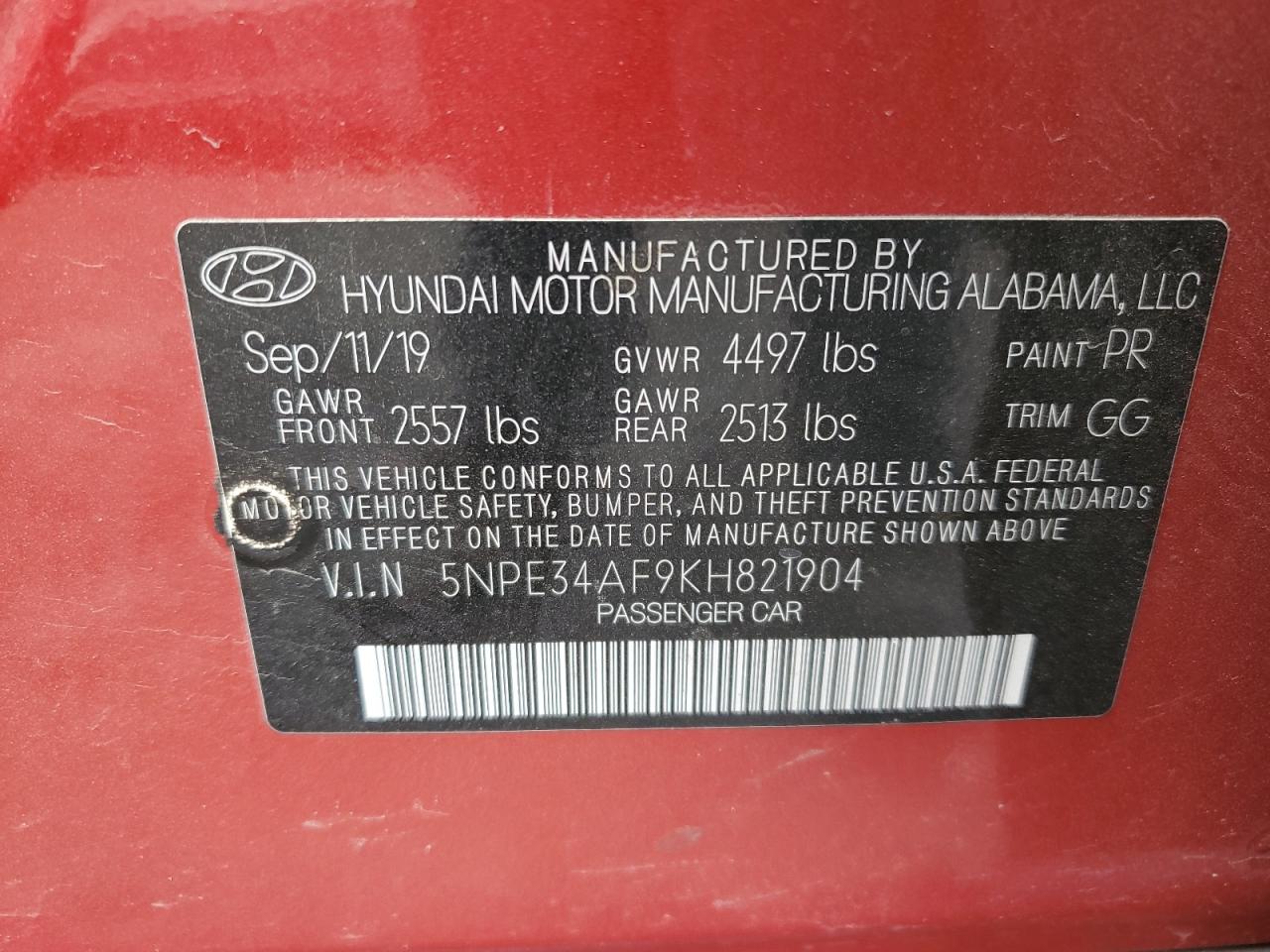 2019 Hyundai Sonata - Image 12