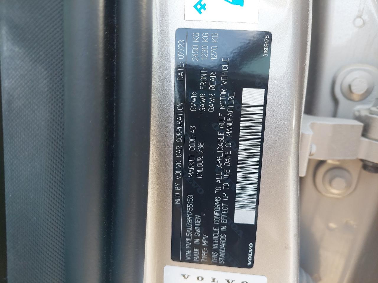 YV1L5AUZ8R1755153 - 2024 VOLVO XC60 ULTIM - #43486105