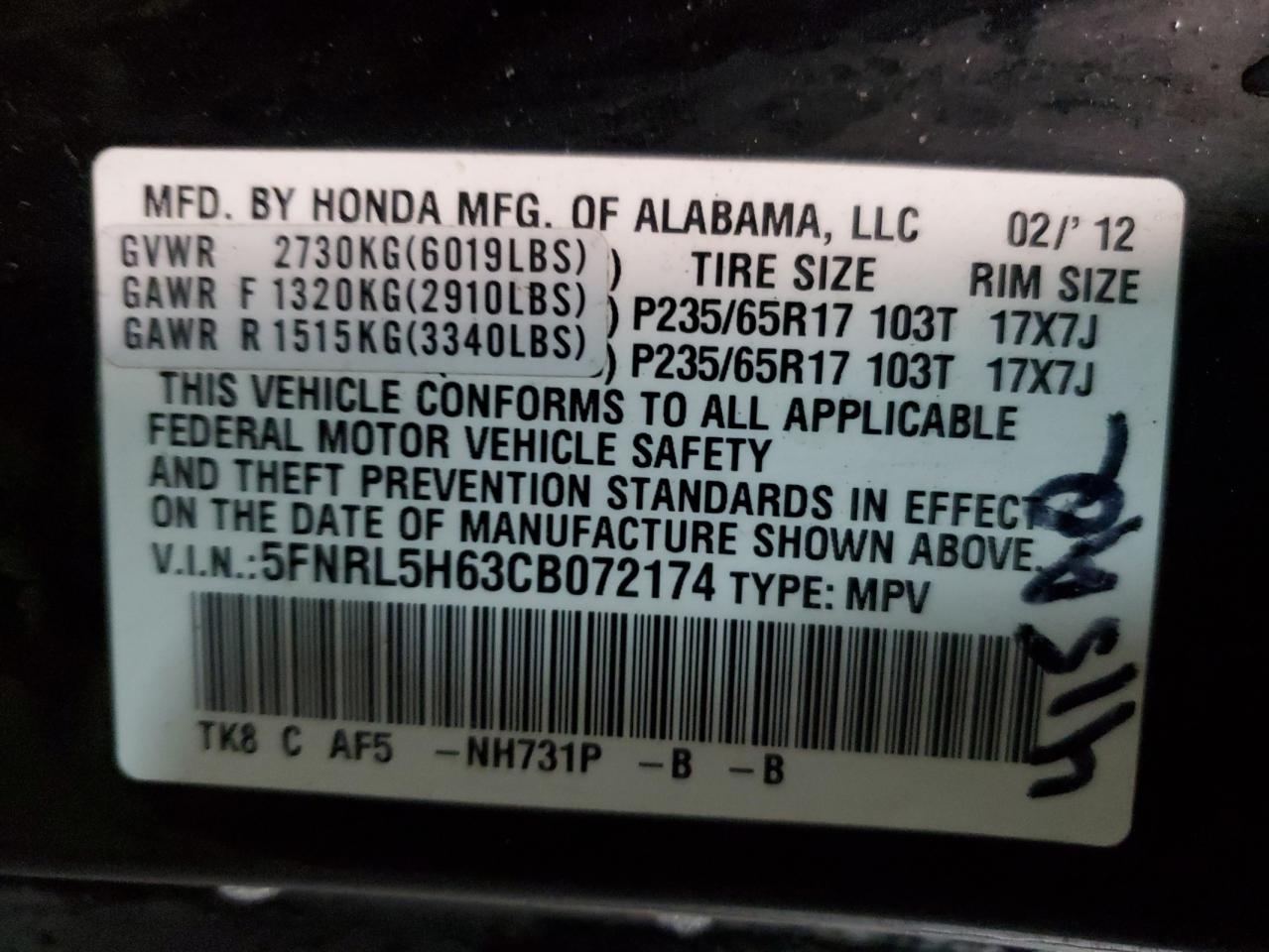 2012 Honda Odyssey - Image 13
