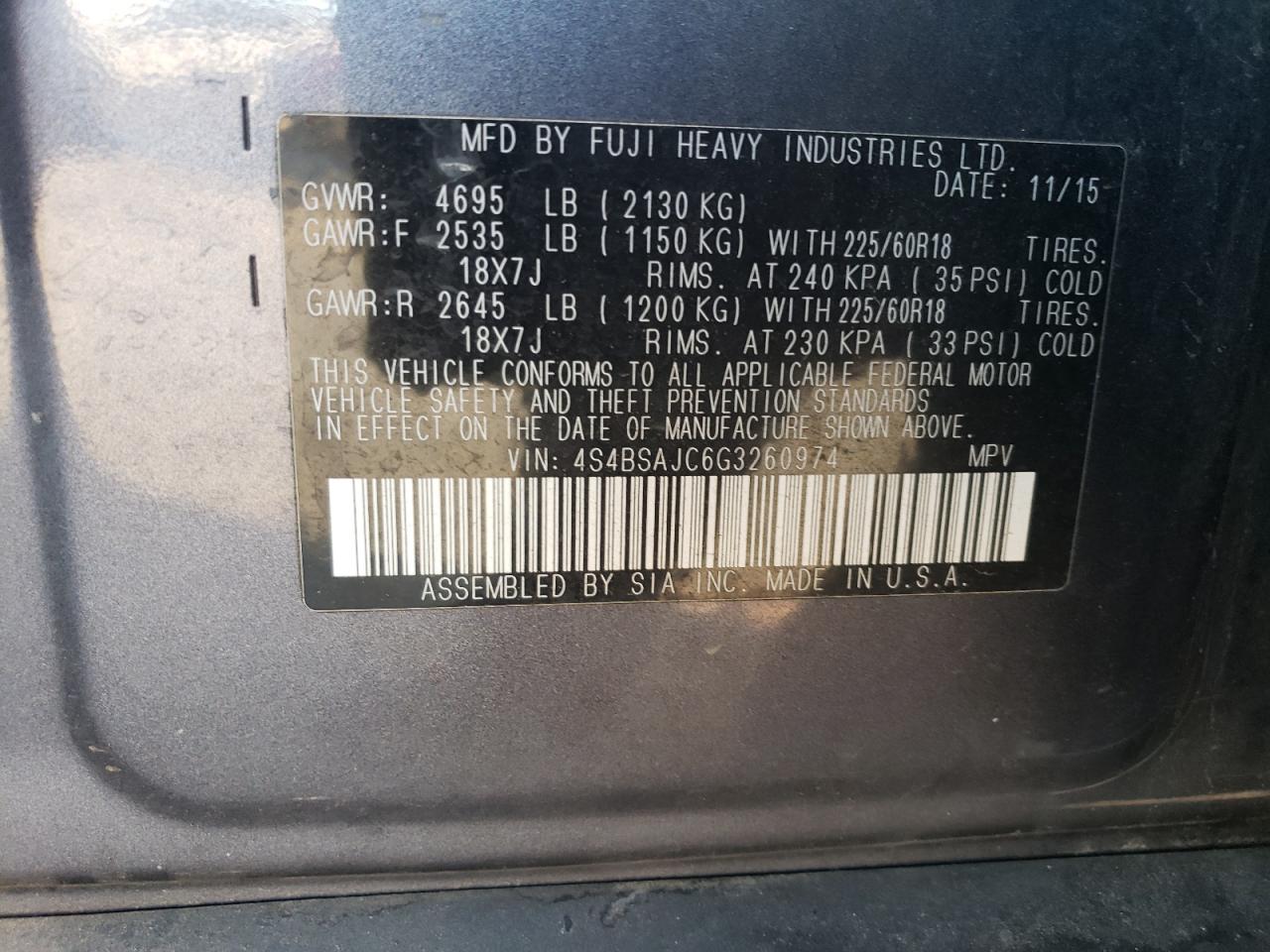 2016 Subaru Outback - Image 16