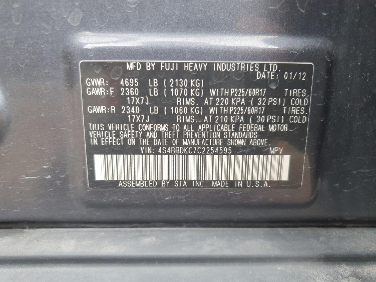 2012 Subaru Outback - Image 13