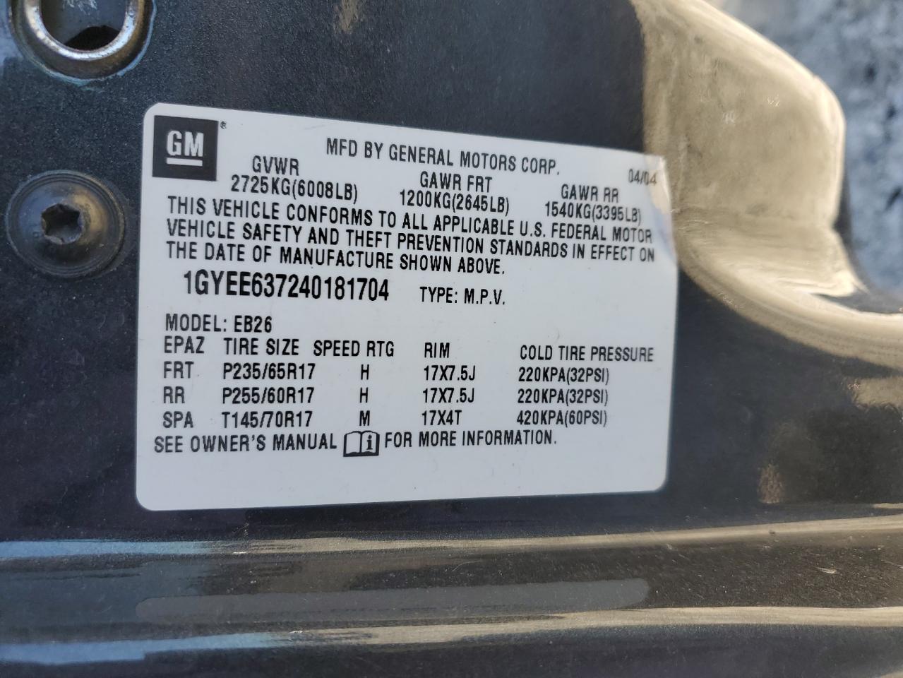 2004 Cadillac SRX - Image 13